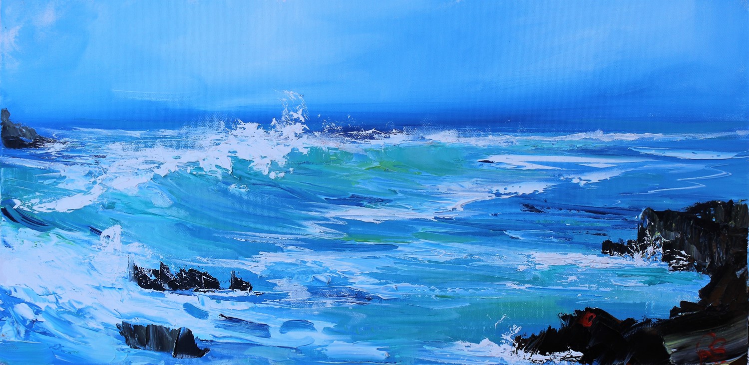 'Swell around the rocks' by artist Rosanne Barr
